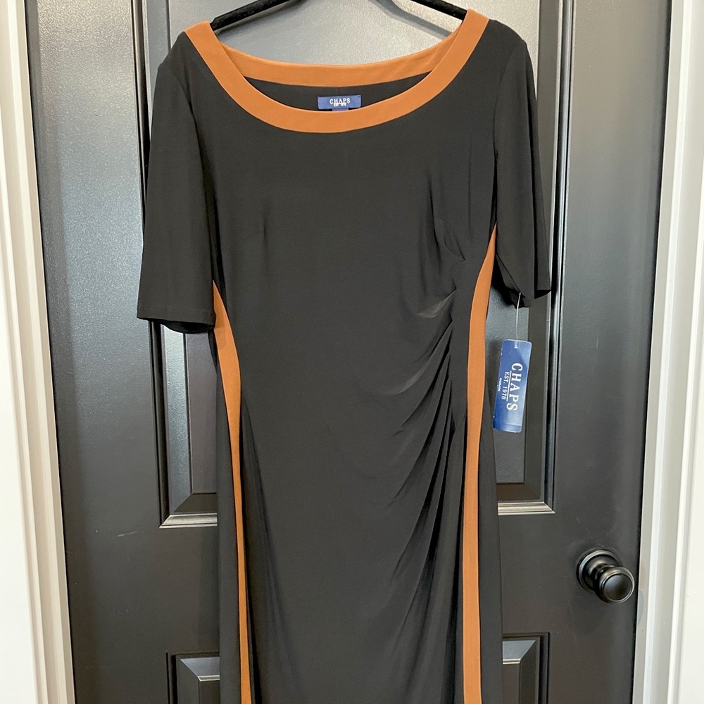 Chaps ruched side dress
